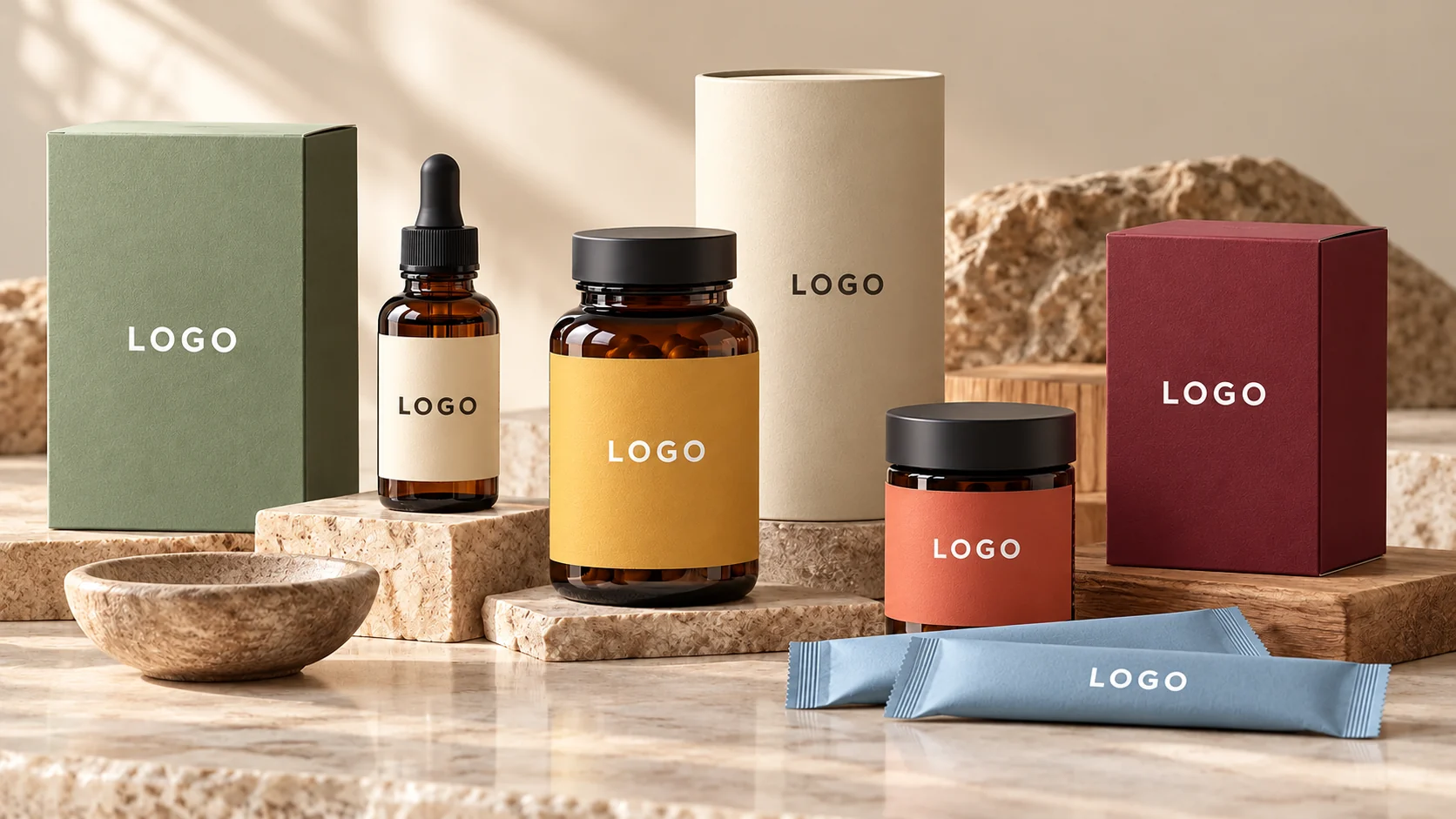 Illustrative design concept — Professional Supplement Packaging Design