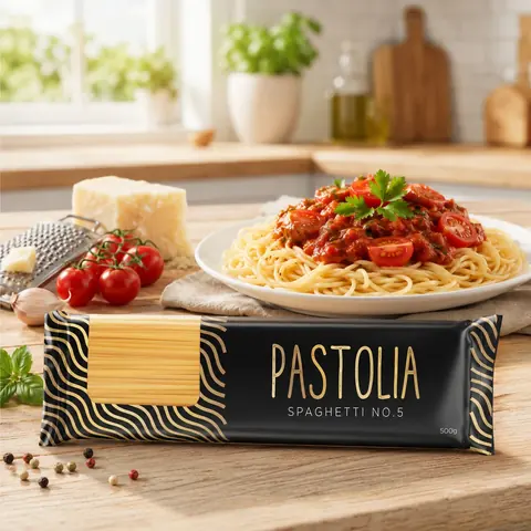 Spagetti ambalaj tasarımı