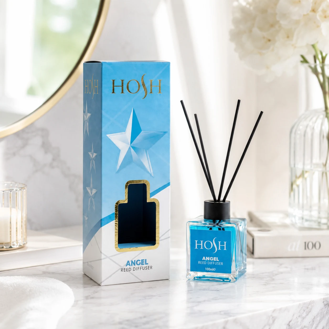 Home fragrance bottle and box design