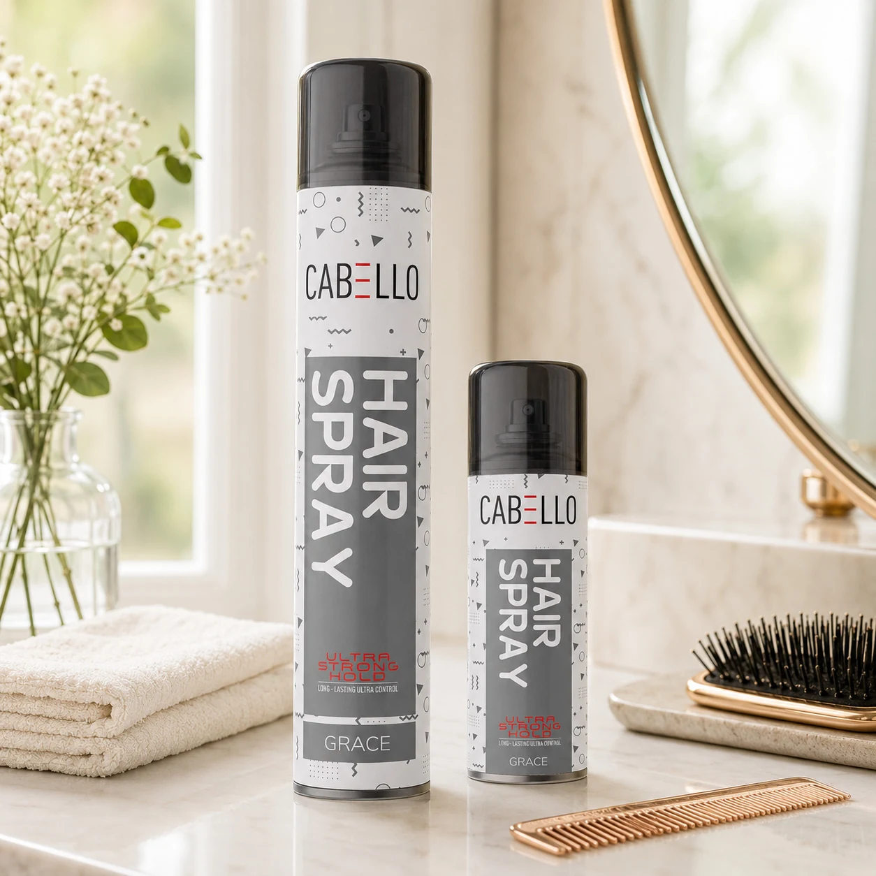 Hair spray packaging design